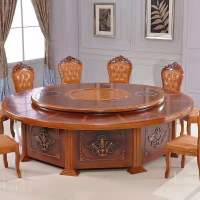 畅天行现代新中式实木电动圆餐桌CTX-CZ14