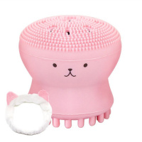 洗脸小章鱼加洗脸发带 双面水母小章鱼洗脸刷硅胶洁面刷面部清洁刷脸刷神器洁面仪
