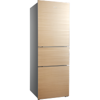 奥马（Homa） BCD-202WDGC 202升三门冰箱 风冷无霜 零度保鲜 钻晶玻璃面板（琥珀金 金色）