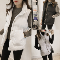 2020年秋冬棉马甲女韩版显瘦学生立领短款棉衣女百搭面包服加厚外套
