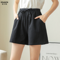 纯棉短裤2020夏季新款a字裤薄款五分运动裤宽松阔腿休闲裤女大码