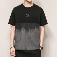 2020年青春偶像印染不规则潮流舒适纯棉t恤