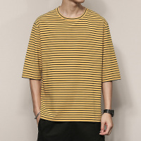 2020年夏季新款圆领条纹不过时夏季时尚纯棉T恤