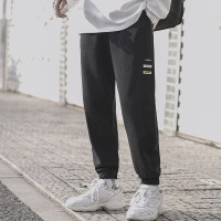 裤子男士韩版潮流春夏季运动束脚九分宽松百搭潮牌工装休闲长裤