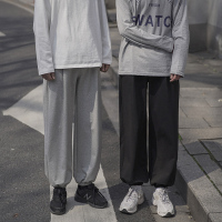 奥朗奴(AOLANGNU)阔腿裤男中腰垂感宽松直筒显瘦夏季韩版个性百搭