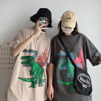 奥朗奴(AOLANGNU)中袖男T恤韩版社会潮夏装体桖修身半袖夏季潮流纯棉潮牌体恤