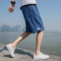 2020夏季新款纯棉ins运动休闲短裤男沙滩裤薄款裤子男潮
