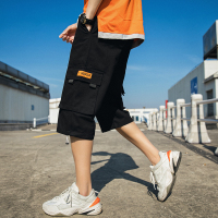 2020夏季新品工装休闲裤直筒宽松多口袋休闲七分裤子