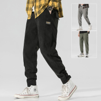 男装2020夏新品工装裤男束脚长裤宽松休闲裤子