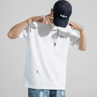 奥朗奴(AOLANGNU)短袖2020夏季新品圆领套头纯棉体恤嘻哈印花t恤衫上衣男装