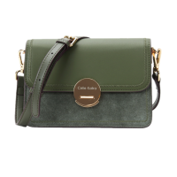 Celie Kalira女包2020新款时尚牛皮黑色单肩斜挎包女士百搭ins斜跨小方包 9903