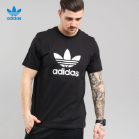 阿迪达斯三叶男短袖运动圆领大logo潮流休闲短袖T恤CW0709