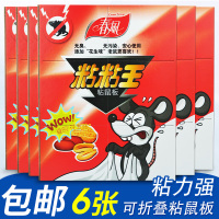 净也春风粘鼠板粘板胶大老鼠贴灭鼠器驱鼠家用捕鼠器粘鼠板6片组合装