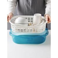 净也厨房防尘塑料碗柜透明带盖沥水碗架沥水架餐具家用装碗筷的收纳盒