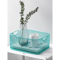 净也居家家北欧铁艺收纳篮桌面书籍收纳筐浴室化妆品储物篮装饰置物篮