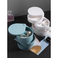 净也网红多层旋转首饰盒项链耳钉耳环耳饰收纳盒精致饰品置物小盒子