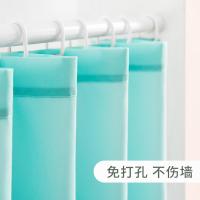 净也物鸣浴帘防水布加厚卫生间浴室挂帘隔断帘家用洗澡帘子免打孔防霉