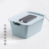 净也YAMADA日本进口带盖收纳盒桌面化妆品护肤品储物盒儿童玩具整理箱