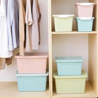 净也有盖塑料收纳箱衣服玩具整理储物盒后备箱储物箱特大号清仓三件套