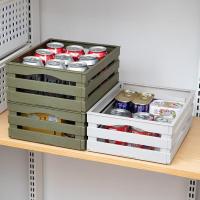 净也日本霜山装花盆的筐长方形多肉花盆托盘盆栽底座塑料园艺收纳筐