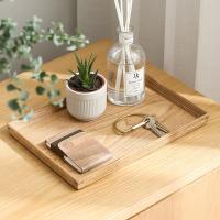 净也霜山日式木质收纳托盘一人食早餐茶盘长方形装饰水果盘面包点心盘