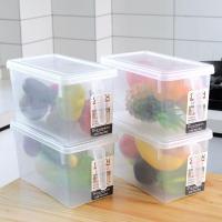净也日本进口冰箱收纳盒长方形带手柄抽屉式水果蔬菜冷冻室分类保鲜盒