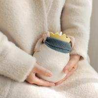 净也日本霜山热水袋注水硅胶暖手宝可微波加热可爱小号随身防爆暖水袋