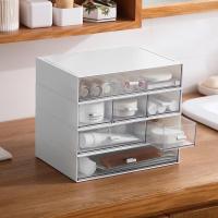 净也家用书桌整理神器桌面收纳盒抽屉式办公室文具化妆品收纳储物盒