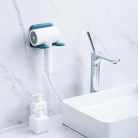 净也物鸣免打孔简易电吹风机架子壁挂架吸盘式浴室置物架卫生间收纳架