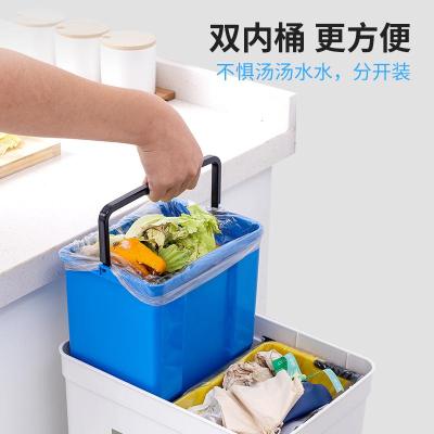 净也日本垃圾分类垃圾桶家用厨房环保干湿分离杭州智能感应垃圾桶脚踩