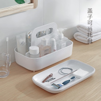 净也霜山手提收纳篮浴室洗澡篮子带盖药箱调料瓶收纳架护肤品收纳盒