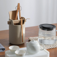 净也霜山餐具收纳罐厨房陶土筷子筒筷子笼刀叉锅铲汤勺架收纳桶收纳盒