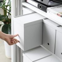 净也日本霜山家用文件收纳盒无印同款多功能塑料储物盒厨房橱柜收纳筐