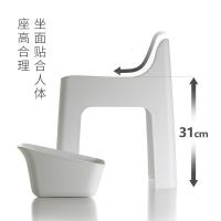 净也霜山日本进口浴室凳家用防滑靠背洗澡凳水盆水瓢加厚小凳子收纳凳