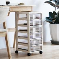 净也JEJ日本进口抽屉式收纳柜塑料多层储物柜卧室文件柜书桌下整理柜