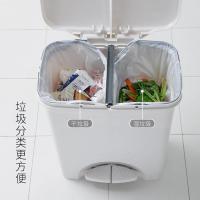 净也RISU日本进口垃圾分类垃圾桶家用厨房客厅干湿分离脚踏式垃圾筒