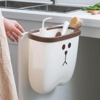 净也厨房垃圾桶橱柜悬挂式垃圾桶家用桌面可爱塑料收纳盒壁挂垃圾篓