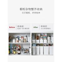 净也霜山带滑轮收纳盒厨房收纳箱橱柜下水置物架塑料调味瓶整理箱子