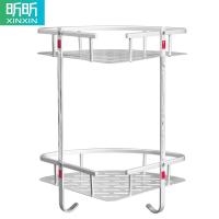 净也三角置物架浴室置物架壁挂双层三角架铝板三脚架层架太空铝卫生