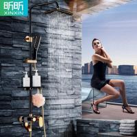 净也昕昕淋浴花洒套装家用太空铝淋浴器淋雨喷头卫浴冷热混水阀水龙头