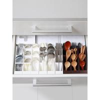 净也YAMADA日本进口斜四格笔筒架化妆品收纳盒桌面手账笔盒抽屉分隔盒