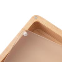 净也懒角落 桌面首饰收纳盒简约实木耳钉耳环项链戒指饰品整理盒66483