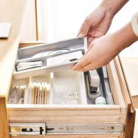 净也三件套抽屉收纳盒办公桌面分隔整理自由组合杂物化妆品分格盒