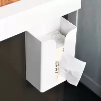 净也创意厨房纸巾架抽纸盒壁挂式免打孔厨房贴片式厕纸架卫生间用纸架