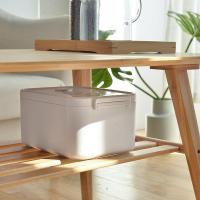 净也家用装东西ABS塑料盒子带提手收纳箱加厚有盖储物整理箱收纳盒