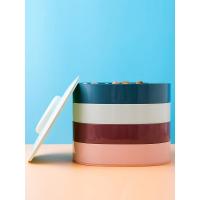 净也居家家双层干果盘家用分格零食盘客厅茶几糖果盘塑料瓜子盘干果盒