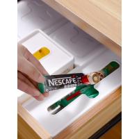 净也日本进口十字带盖收纳盒抽屉杂物整理盒厨房储物盒桌面简约小盒子