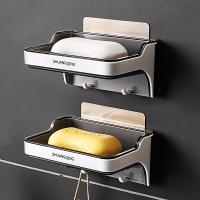 净也香皂盒吸盘壁挂式卫生间免打孔创意沥水皂架大号长方形洗衣肥皂盒