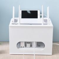 净也插座电线收纳盒wifi路由器盒子桌面电源线整理排插集线盒置物盒