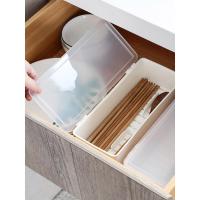 净也居家家日式带盖筷子盒厨房塑料沥水筷笼家用面条挂面收纳盒筷子筒